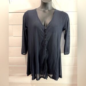 💙DOLCEZZA – Mesh Button-Down Tunic – Estimated Size XL